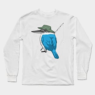 Kingfisher Fishing Fisher Fishing rod Long Sleeve T-Shirt